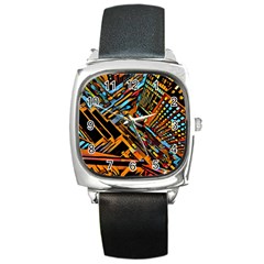 City Scape Square Metal Watch by NouveauDesign