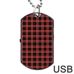 Coke Tartan Dog Tag Usb Flash (one Side) by jumpercat