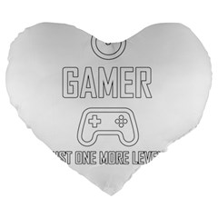 Gamer Large 19  Premium Heart Shape Cushions by Valentinaart