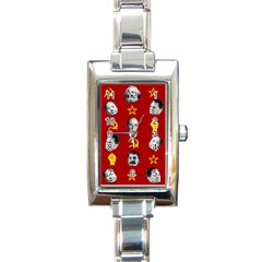 Communist Leaders Rectangle Italian Charm Watch by Valentinaart