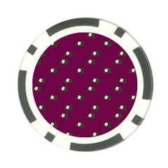 Pink Flowers Magenta Big Poker Chip Card Guard by snowwhitegirl