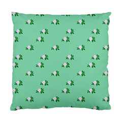 Pink Flowers Green Big Standard Cushion Case (two Sides) by snowwhitegirl