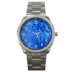 Background Art Abstract Watercolor Sport Metal Watch by Nexatart