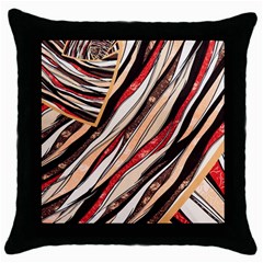 Fabric Texture Color Pattern Throw Pillow Case (black) by Nexatart