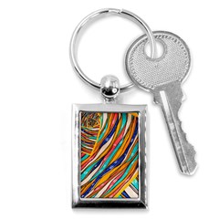 Fabric Texture Color Pattern Key Chains (rectangle)  by Nexatart