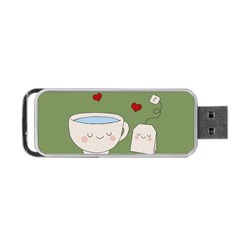 Cute Tea Portable Usb Flash (one Side) by Valentinaart