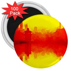 Sun Rise,city,modern Art 3  Magnets (100 Pack) by NouveauDesign