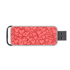 Background Hearts Love Portable Usb Flash (two Sides) by Nexatart