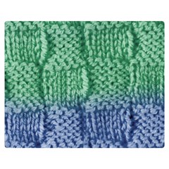 Knitted Wool Square Blue Green Double Sided Flano Blanket (medium)  by snowwhitegirl