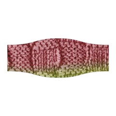 Knitted Wool Square Pink Green Stretchable Headband by snowwhitegirl