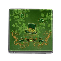 Happy St  Patrick s Day With Clover Memory Card Reader (square) by FantasyWorld7