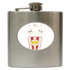 Cute Kawaii Popcorn Hip Flask (6 Oz) by Valentinaart