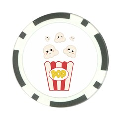 Cute Kawaii Popcorn Poker Chip Card Guard by Valentinaart