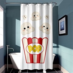 Cute Kawaii Popcorn Shower Curtain 36  X 72  (stall)  by Valentinaart