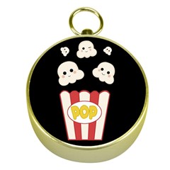 Cute Kawaii Popcorn Gold Compasses by Valentinaart