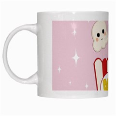 Cute Kawaii Popcorn White Mugs by Valentinaart