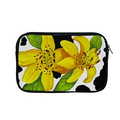 Floral Cow Print Apple Macbook Pro 13  Zipper Case by dawnsiegler