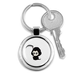 Cute Grim Reaper Key Chains (round)  by Valentinaart