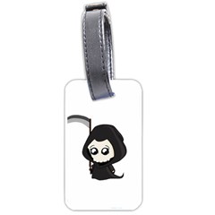 Cute Grim Reaper Luggage Tags (one Side)  by Valentinaart