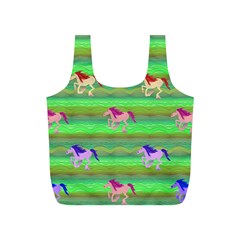 Rainbow Ponies Full Print Recycle Bags (s)  by CosmicEsoteric