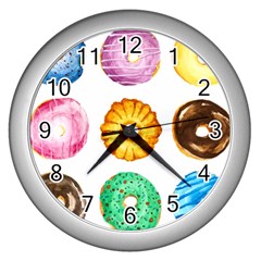 Donuts Wall Clocks (silver)  by KuriSweets