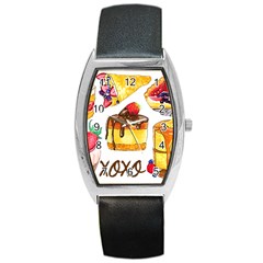 Xoxo Barrel Style Metal Watch by KuriSweets