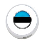 Estonia Country Flag Countries 4-Port USB Hub (Two Sides)  Front