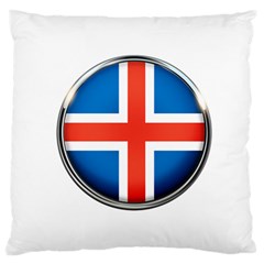 Iceland Flag Europe National Large Flano Cushion Case (one Side) by Nexatart