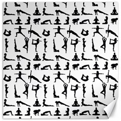 Yoga Pattern Canvas 20  X 20   by Valentinaart