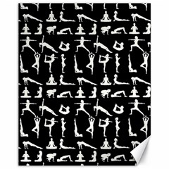 Yoga Pattern Canvas 11  X 14   by Valentinaart