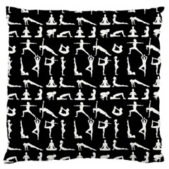 Yoga Pattern Large Flano Cushion Case (two Sides) by Valentinaart