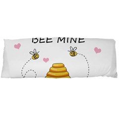 Bee Mine Valentines Day Body Pillow Case Dakimakura (two Sides) by Valentinaart