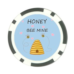 Bee Mine Valentines Day Poker Chip Card Guard by Valentinaart