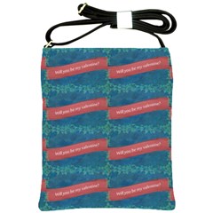 Valentine Day Pattern Shoulder Sling Bags by dflcprints