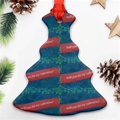 Valentine Day Pattern Christmas Tree Ornament (two Sides) by dflcprints