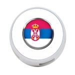 Serbia Flag Icon Europe National 4-Port USB Hub (Two Sides)  Back