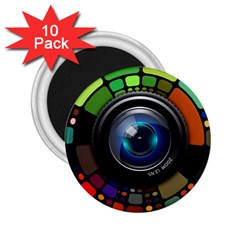 Lens Photography Colorful Desktop 2 25  Magnets (10 Pack)  by Nexatart