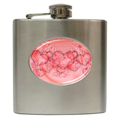 Heart Love Friendly Pattern Hip Flask (6 Oz) by Nexatart