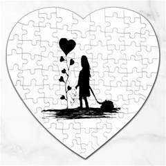 Sowing Love Concept Illustration Small Jigsaw Puzzle (heart) by dflcprints