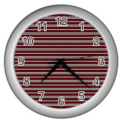 Indian Stripes Wall Clocks (silver)  by jumpercat