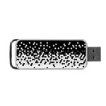 Flat Tech Camouflage Black And White Portable USB Flash (Two Sides) Back