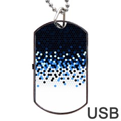 Flat Tech Camouflage Reverse Blue Dog Tag Usb Flash (one Side) by jumpercat