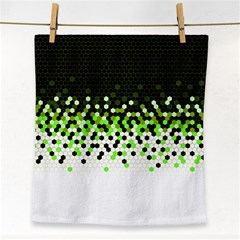 Flat Tech Camouflage Reverse Green Face Towel by jumpercat