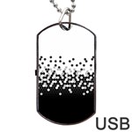 Flat Tech Camouflage White And Black Dog Tag USB Flash (Two Sides) Back