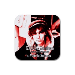 Valerie Solanas Rubber Coaster (square)  by Valentinaart