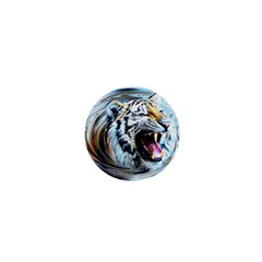 Tiger Animal Art Swirl Decorative 1  Mini Buttons by Nexatart