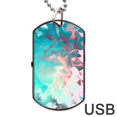 Background Art Abstract Watercolor Dog Tag Usb Flash (one Side) by Nexatart