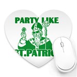  St. Patricks day  Heart Mousepads Front