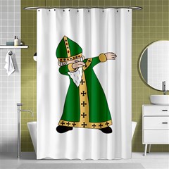  St  Patrick  Dabbing Shower Curtain 48  X 72  (small)  by Valentinaart