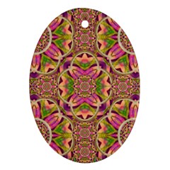 Jungle Flowers In Paradise  Lovely Chic Colors Ornament (oval) by pepitasart